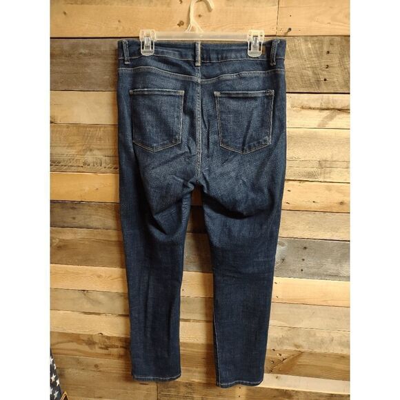 Lee Modern Series 32x29 Women's Jeans Dark Wash Distressed Straight Leg - Picture 2 of 3